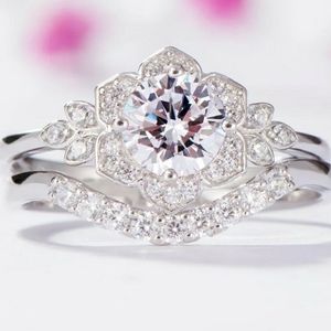 Genuine moissanite bridal set sz 7